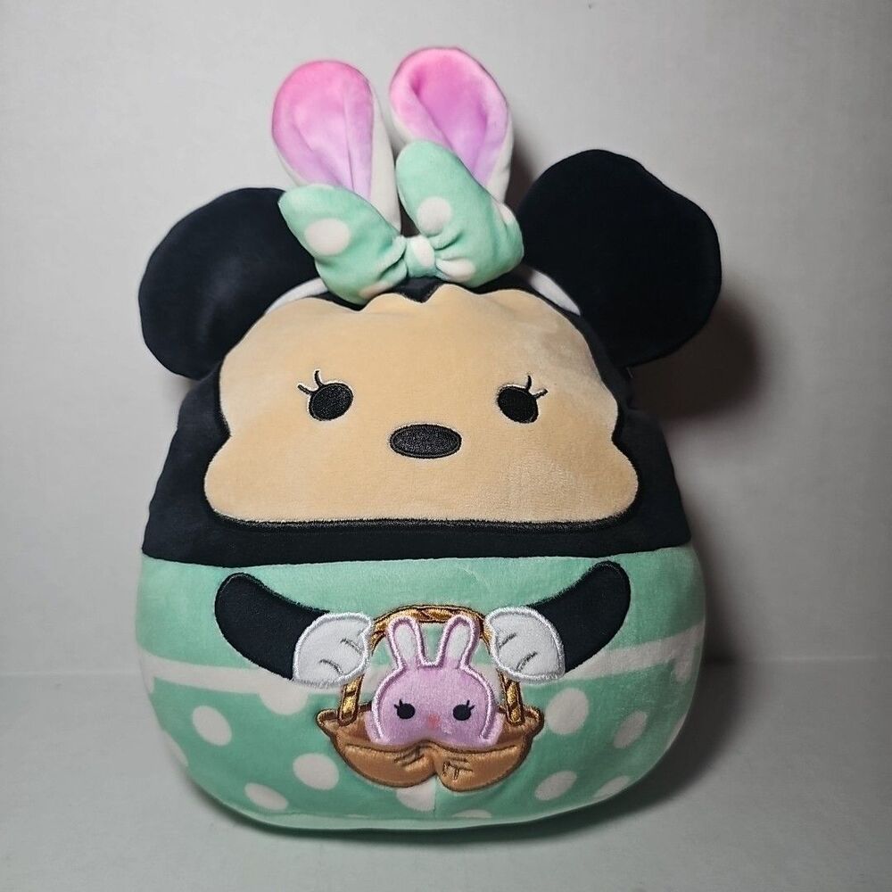 Disney Squishmallow Plush Minnie with Bunny Ears 8" Easter 2024 MINT